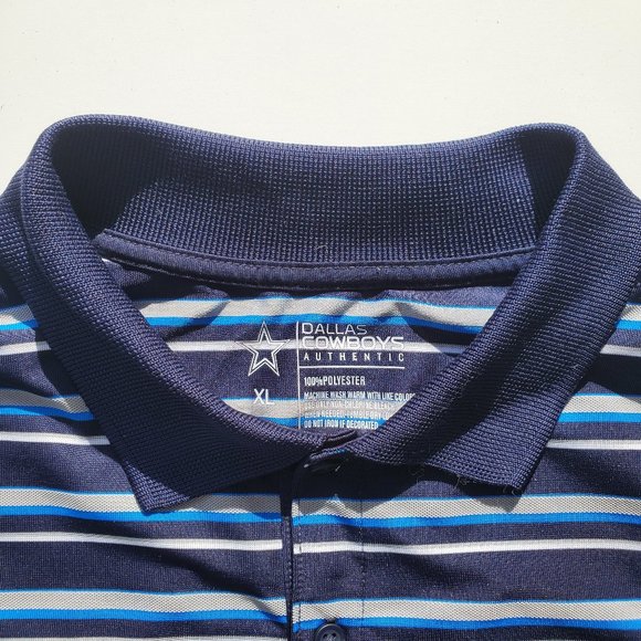 Dallas Cowboys Authentic Stripe Polo w/ Star Logo - Picture 4 of 5